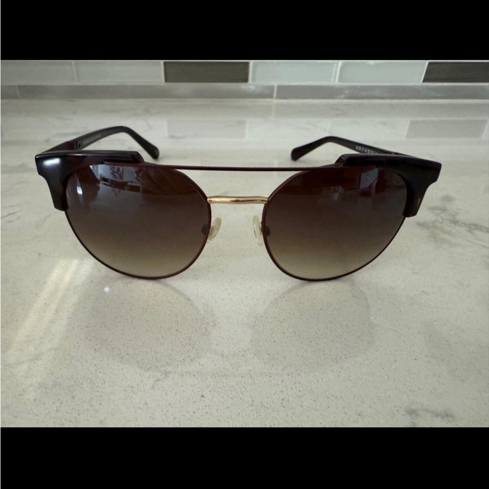 Balmain BL2533 Tortoise Brow Bar Sunglasses - Hardly Worn